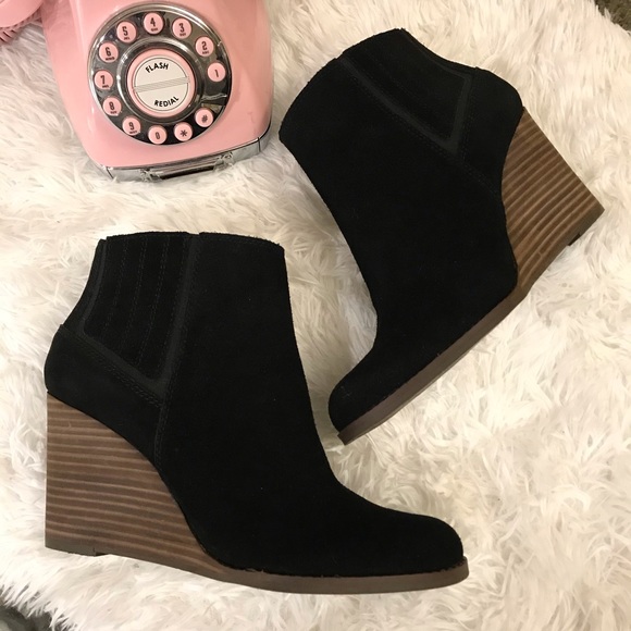 Lucky Brand Shoes - Lucky brand suede wedge booties